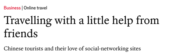 Economist article headline